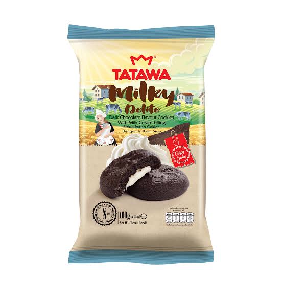 Tatawa Milky Delite Dark Chocolate Fiiled Cookies 120gm - (9556291801747)