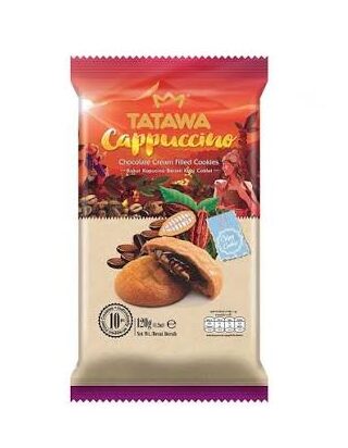 Tatawa Cappuccino Chocolate Fiiled Cookies 120gm - (9556398700035)